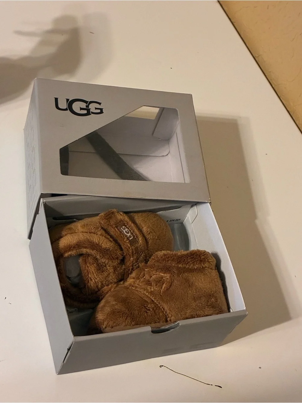 UGG Bixbee Chestnut Faux Fur 11034971 Booties Infant Size 02/03(6-12months)